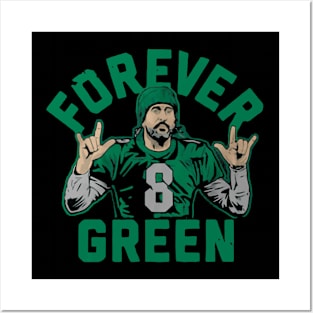 Aaron Rodgers New York Forever Green Posters and Art